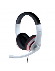Gembird : MHS-03-WTRDBK auricular y casco Auriculares Alámbrico Diadema Juego Negro, Rojo, Blanco