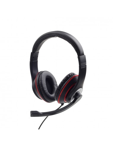 Gembird : MHS-03-BKRD auricular y casco Auriculares Alámbrico Diadema Juego Negro, Rojo