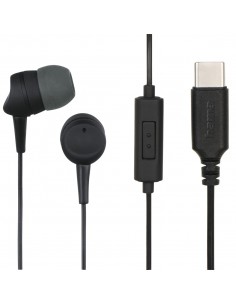 Hama : 00184192 auricular y casco Auriculares Alámbrico Dentro de oído Llamadas/Música USB Tipo C Negro, Gris Oscuro