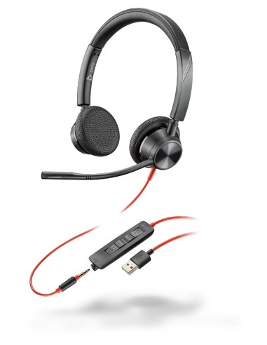 HP Poly : 3325 Auriculares Alámbrico Diadema Llamadas/Música USB tipo A Negro