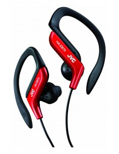JVC : HA-EB75-RN-U auricular y casco Auriculares Alámbrico gancho de oreja Deportes Negro, Rojo