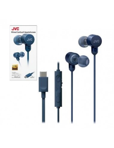 JVC : HAFR29UCA auricular y casco Auriculares Alámbrico Dentro de oído Llamadas/Música USB Tipo C Azul