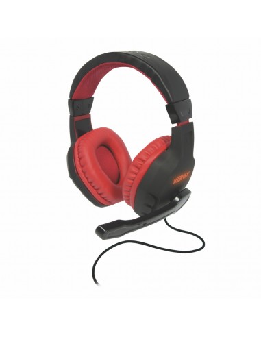 Konix : Drakkar 61881187304 auricular y casco Auriculares Alámbrico Diadema Juego Negro, Rojo