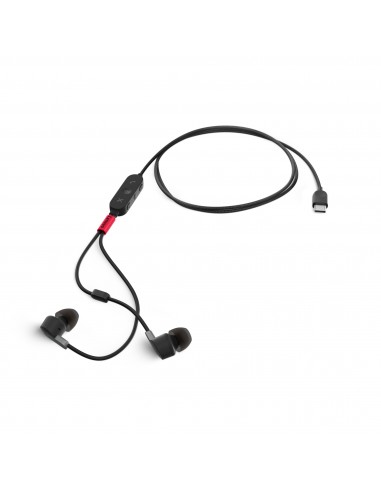 Lenovo : 4XD1C99220 auricular y casco Auriculares Alámbrico Dentro de oído Música/uso diario USB Tipo C Negro