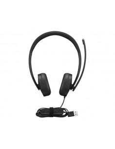 Lenovo : 4XD1P83425 auricular y casco Auriculares Alámbrico Diadema Llamadas/Música USB tipo A Negro