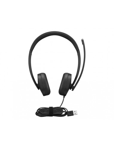 Lenovo : 4XD1P83425 auricular y casco Auriculares Alámbrico Diadema Llamadas/Música USB tipo A Negro