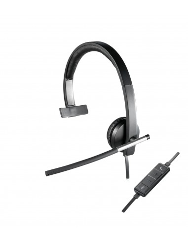 Logitech : 981-000514 auricular y casco Auriculares Alámbrico Diadema Oficina/Centro de llamadas USB tipo A Negro, Plata