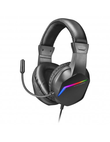 Mars Gaming : MH122 Negro, Cascos Gaming FRGB Over Ear con Micrófono, Sonido HiFi, Cancelación de Sonido, Ultraligeros, PS4 PS5