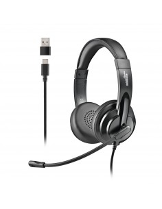 NGS : VOX605 USB-C Auriculares Alámbrico Diadema Llamadas/Música USB Tipo C Negro