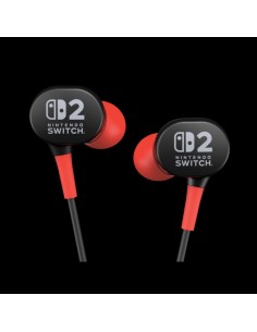 PowerA : Wired Earbuds for Nintendo Switch 2 Auriculares Alámbrico Dentro de oído Juego Negro, Rojo