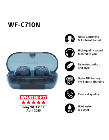 Sony : WFC710NL.CE7 auricular y casco Auriculares True Wireless Stereo (TWS) Dentro de oído Llamadas/Música USB Tipo C Bluetooth