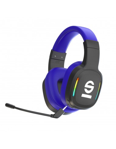 Sparco : SPWHEADPHONEPRO auricular y casco Auriculares Inalámbrico Diadema Juego USB Tipo C Negro, Azul