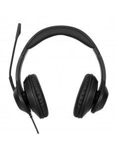 Targus : AEH102GL auricular y casco Auriculares Alámbrico Diadema Llamadas/Música USB tipo A Negro