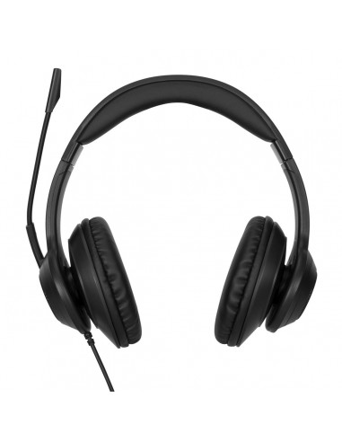 Targus : AEH102GL auricular y casco Auriculares Alámbrico Diadema Llamadas/Música USB tipo A Negro