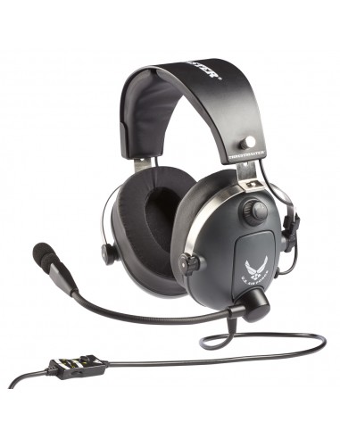 Thrustmaster : T.Flight U.S. Air Force Auriculares Alámbrico Diadema Aviación/Control de tráfico aéreo Negro, Gris