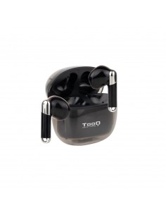 TooQ : Onyx Auriculares Inalámbricos + Micrófono Bluetooth con Estuche de Carga, Negros
