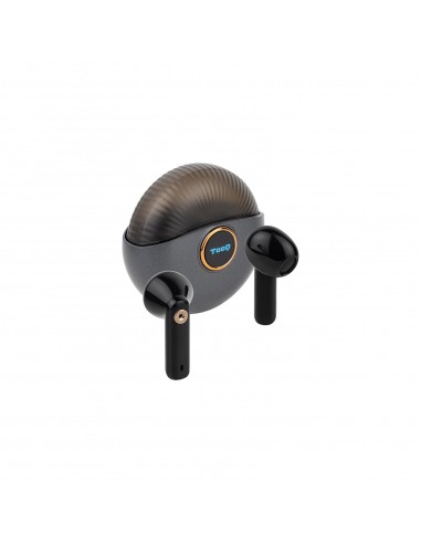 TooQ : Snail Auriculares Inalámbricos + Micrófono Bluetooth con Estuche de Carga, Gris/Negros