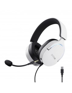 Trust : GXT 490 FAYZO Auriculares Alámbrico Diadema Motocicleta USB tipo A Negro, Blanco