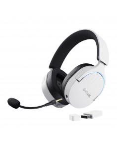 Trust : GXT 491W FAYZO Auriculares Inalámbrico y alámbrico Diadema Juego USB Tipo C Bluetooth Negro, Blanco