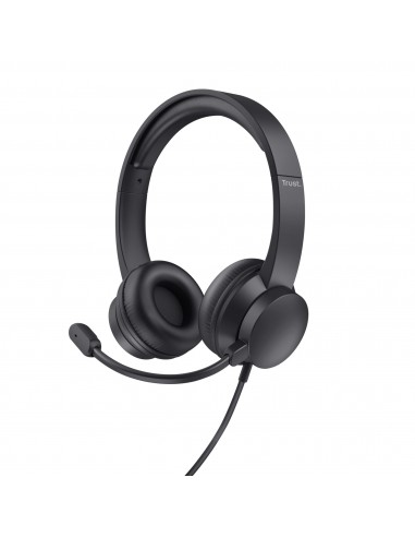 Trust : HS-150 Auriculares Alámbrico Diadema Oficina/Centro de llamadas Negro